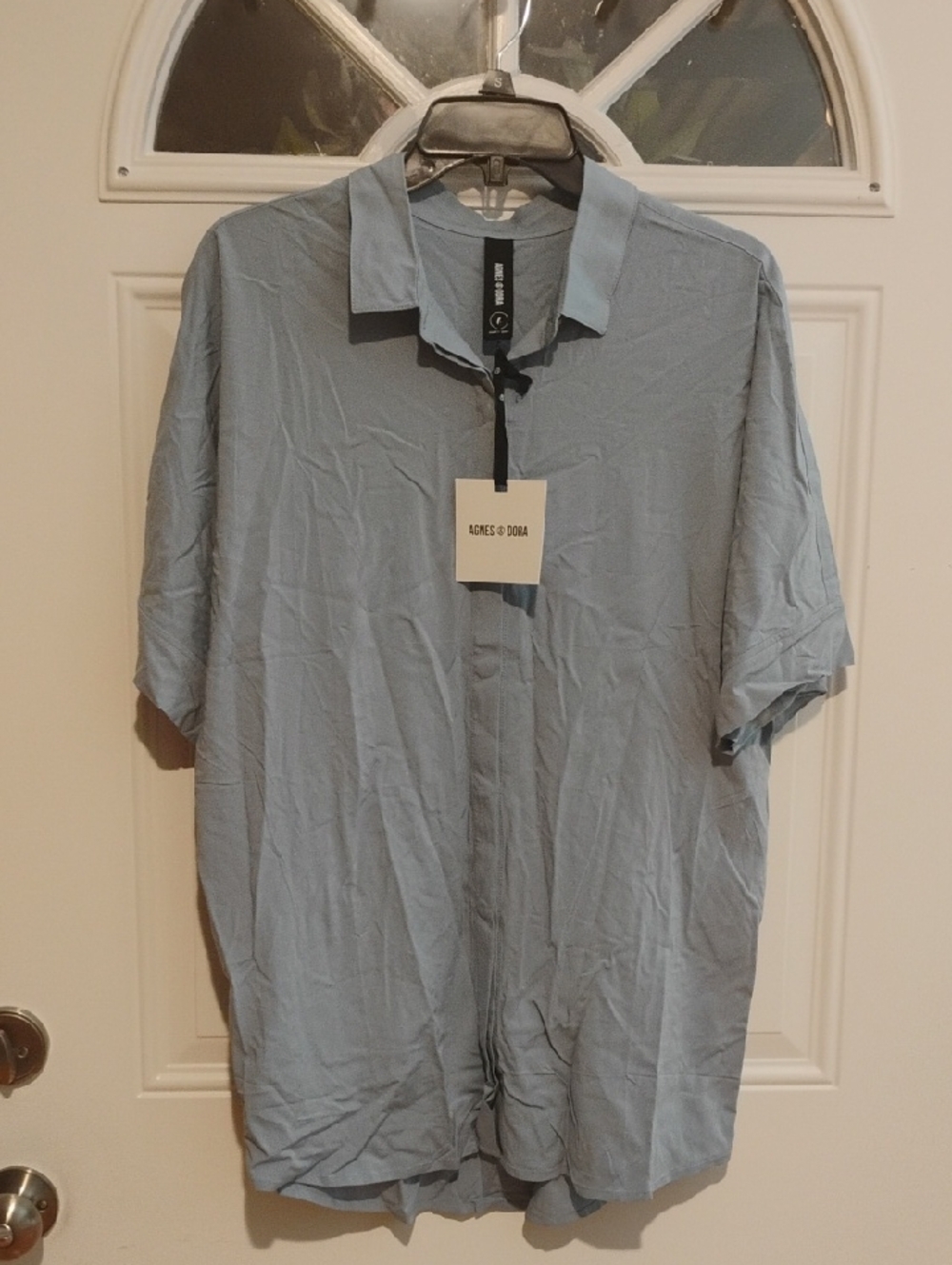 Acnes & Doma Light Blue Short-Sleeve Shirt Size L